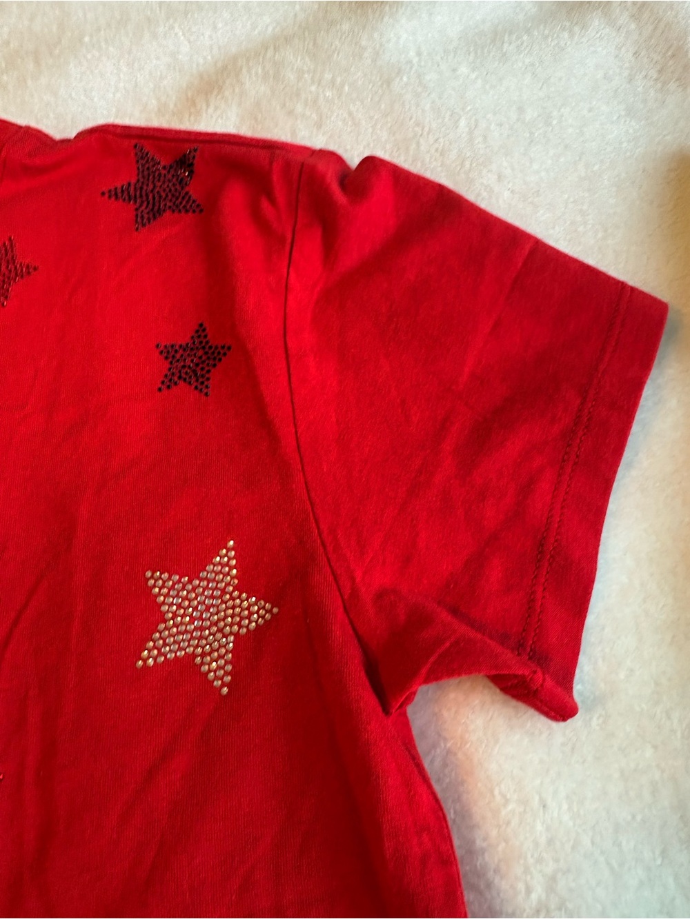 Tommy Hilfiger Red Short-Sleeve Tee with Sparkle Stars - Picture 4 of 6